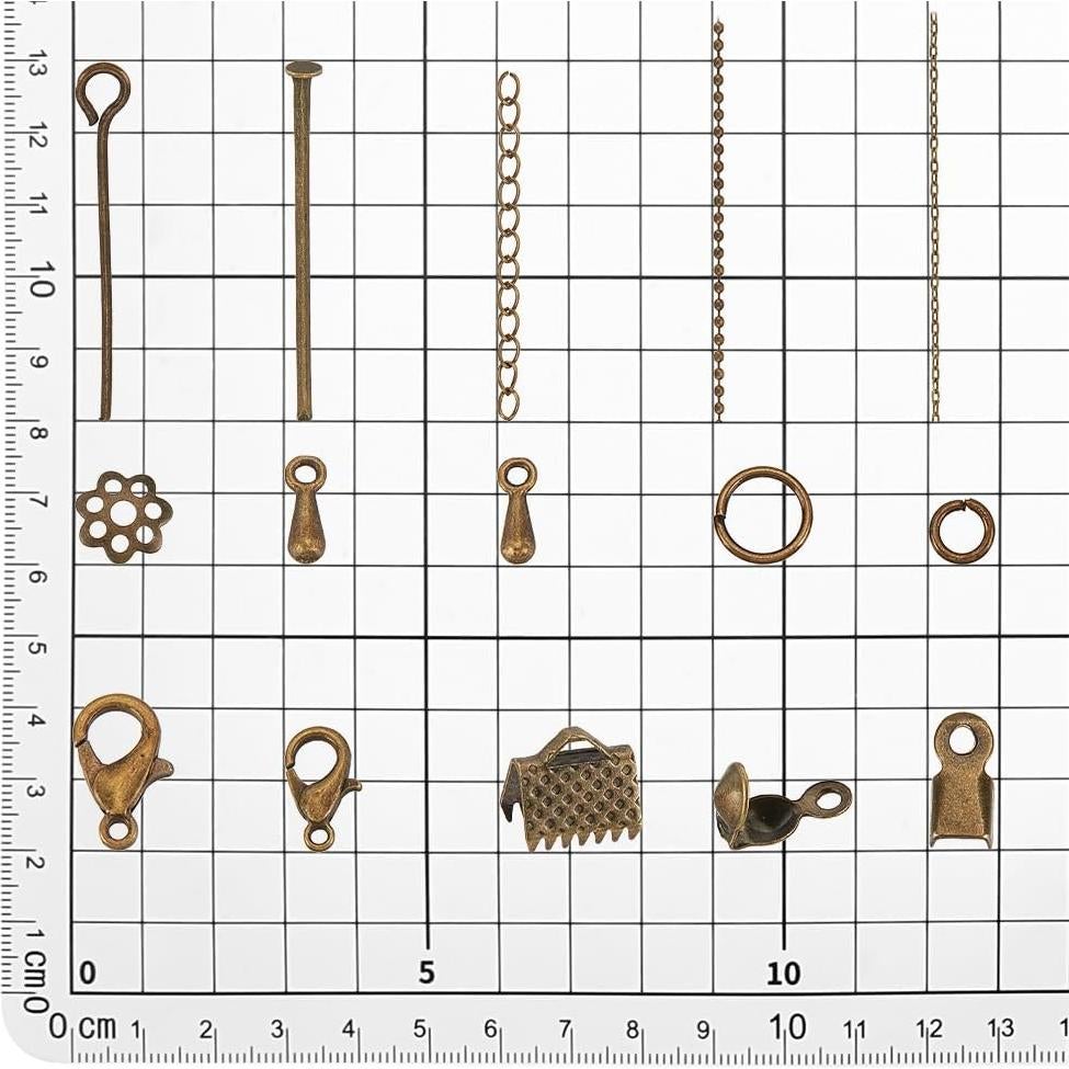 Kit de Hallazgos de Joyería PH PandaHall 870 Piezas Bronce