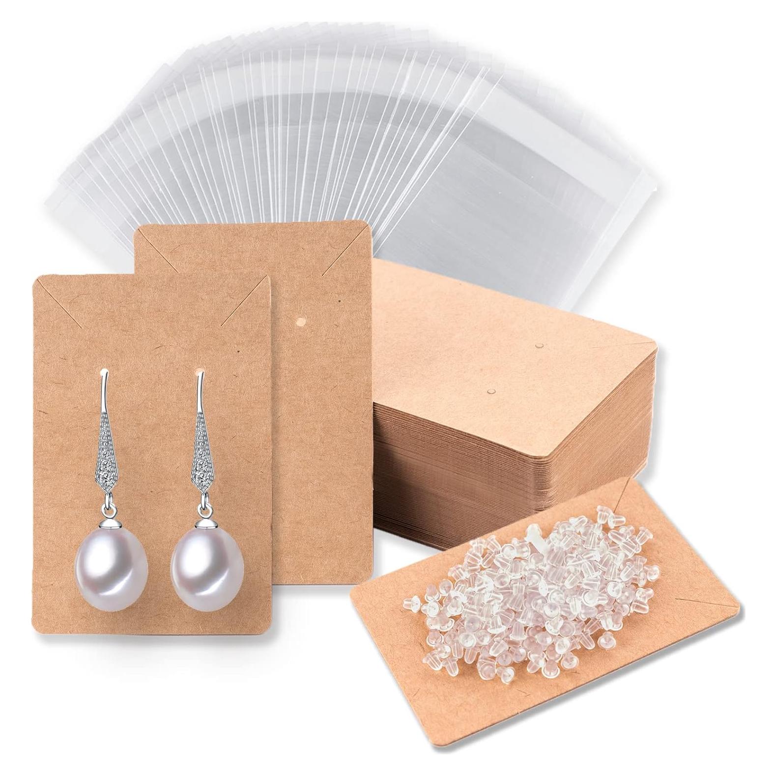 Set 120 Tarjetas y Empaques para Pendientes Hoewina 9x6 cm