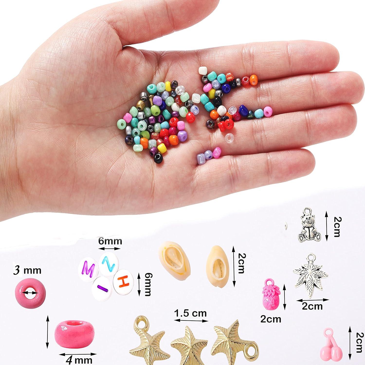 Kit de Cuentas de Vidrio YITOHOP 8800 Piezas 4mm Multicolor