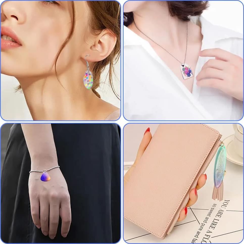 Kit de Moldes de Joyería de Resina SENHAI 12 Pcs con Accesorios