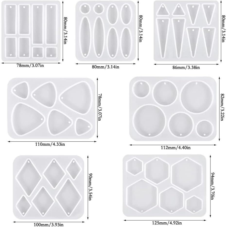 Kit de Moldes de Joyería de Resina SENHAI 12 Pcs con Accesorios