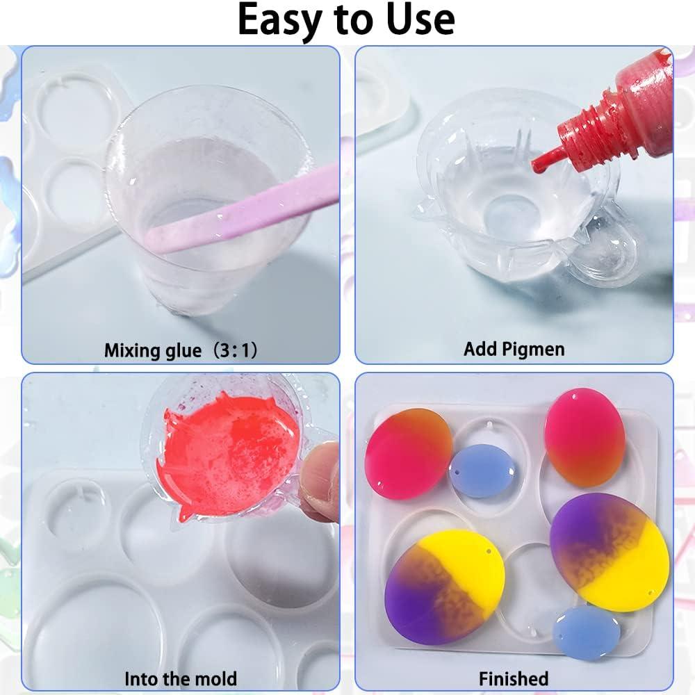 Kit de Moldes de Joyería de Resina SENHAI 12 Pcs con Accesorios