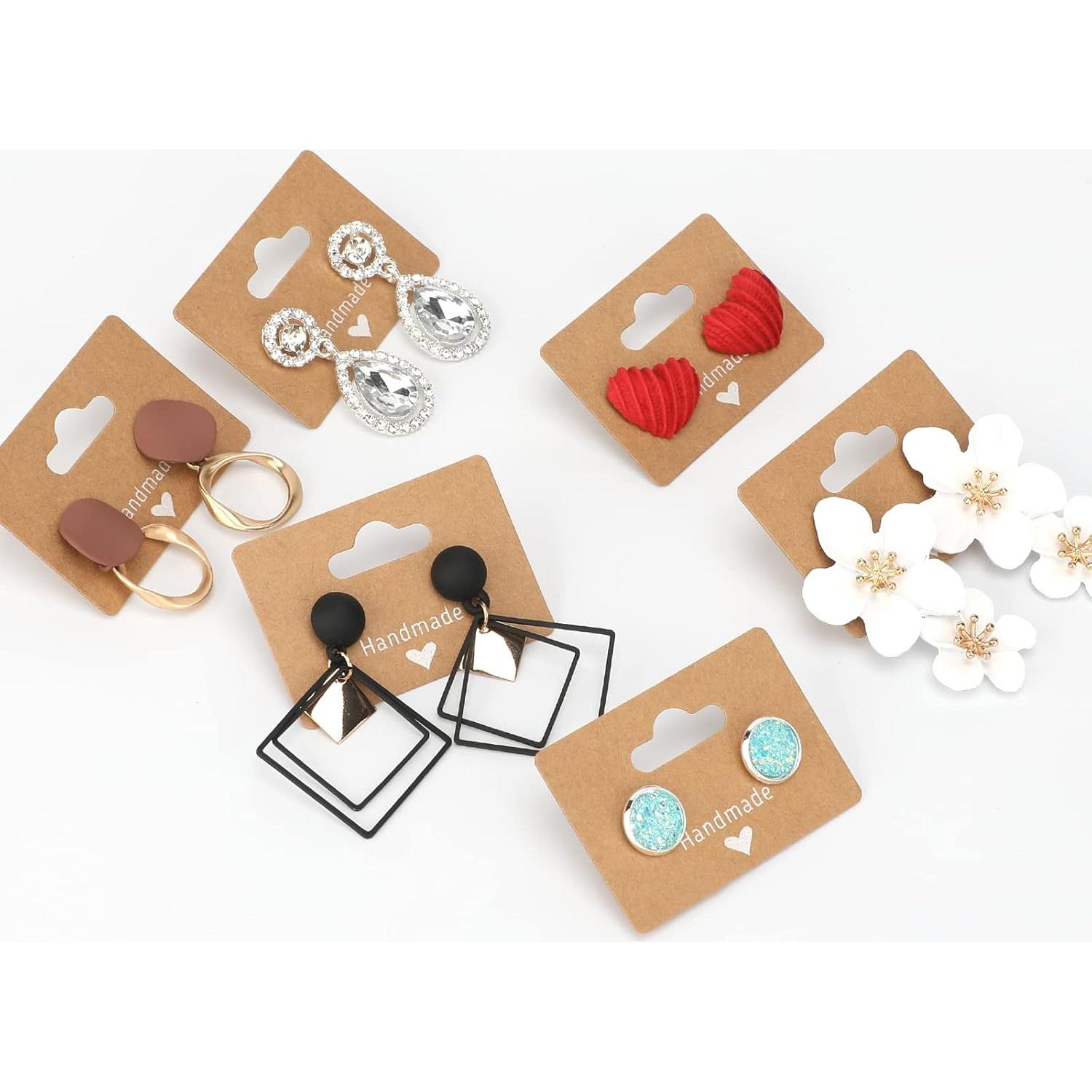 100 Tarjetas de Exhibición para Pendientes Joycraft 5x3.5cm