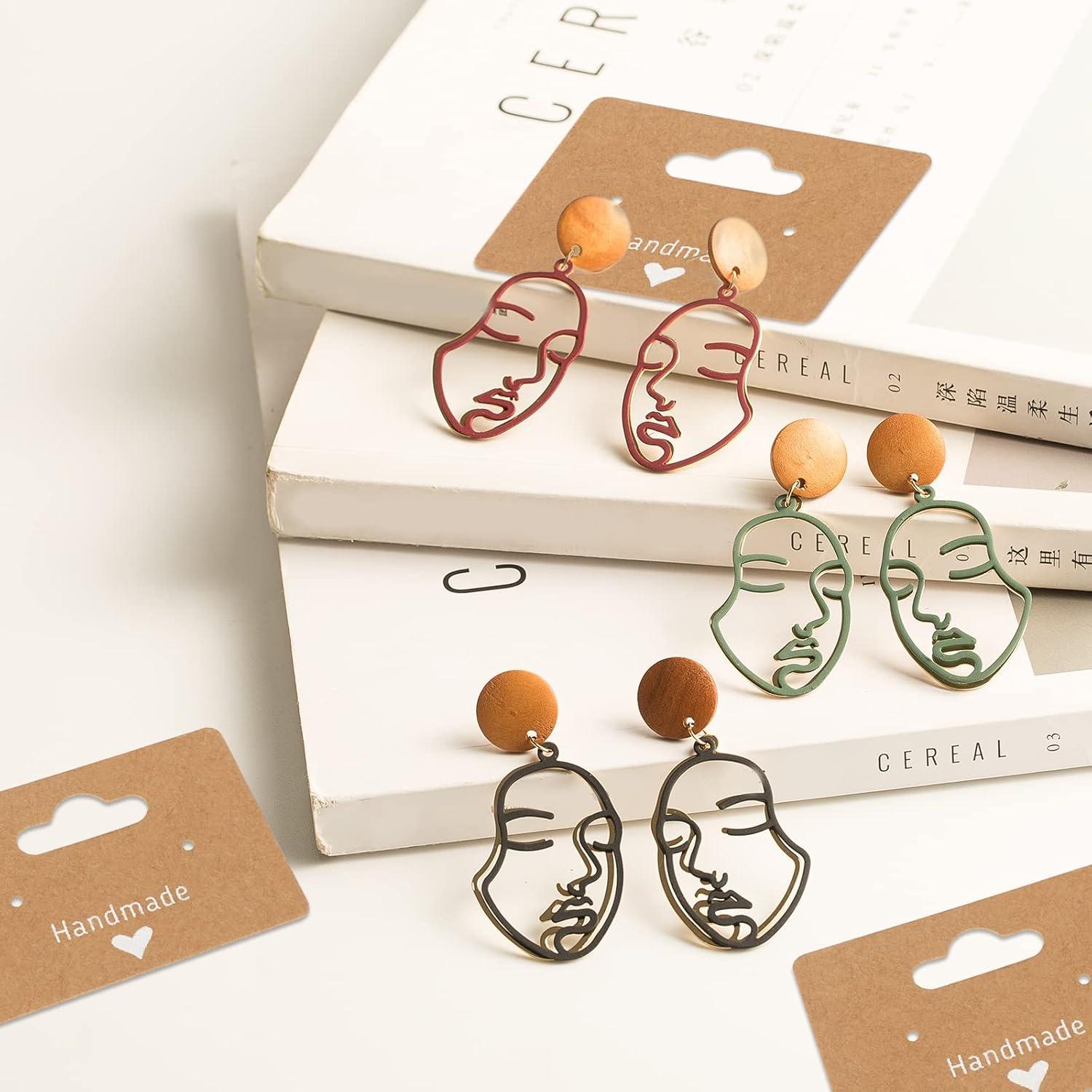 100 Tarjetas de Exhibición para Pendientes Joycraft 5x3.5cm