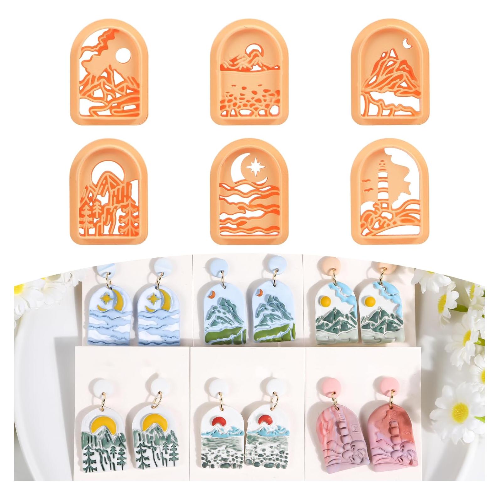 Cortadores de Arcilla Puocaon - Kit 6 Piezas Paisaje Montañoso