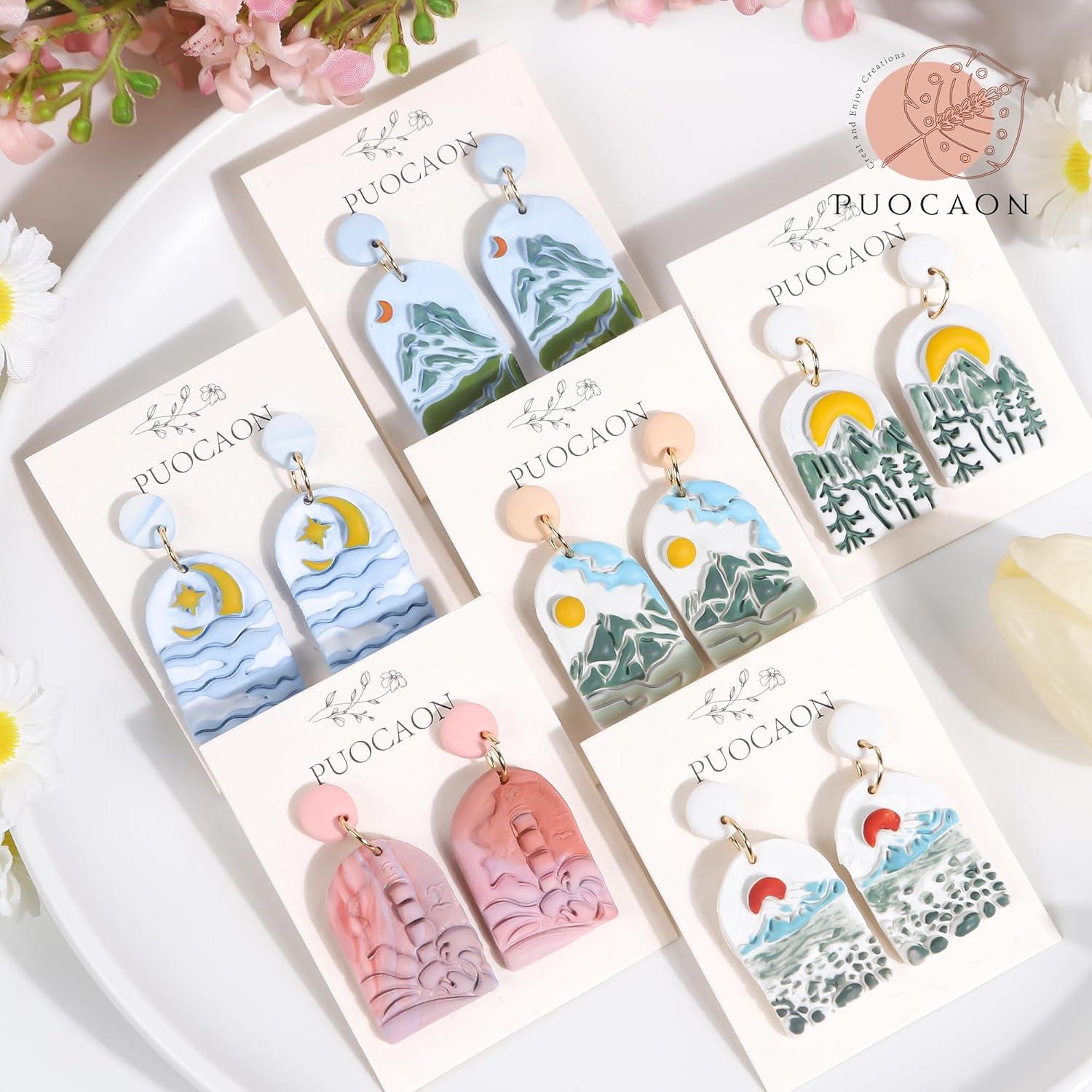 Cortadores de Arcilla Puocaon - Kit 6 Piezas Paisaje Montañoso