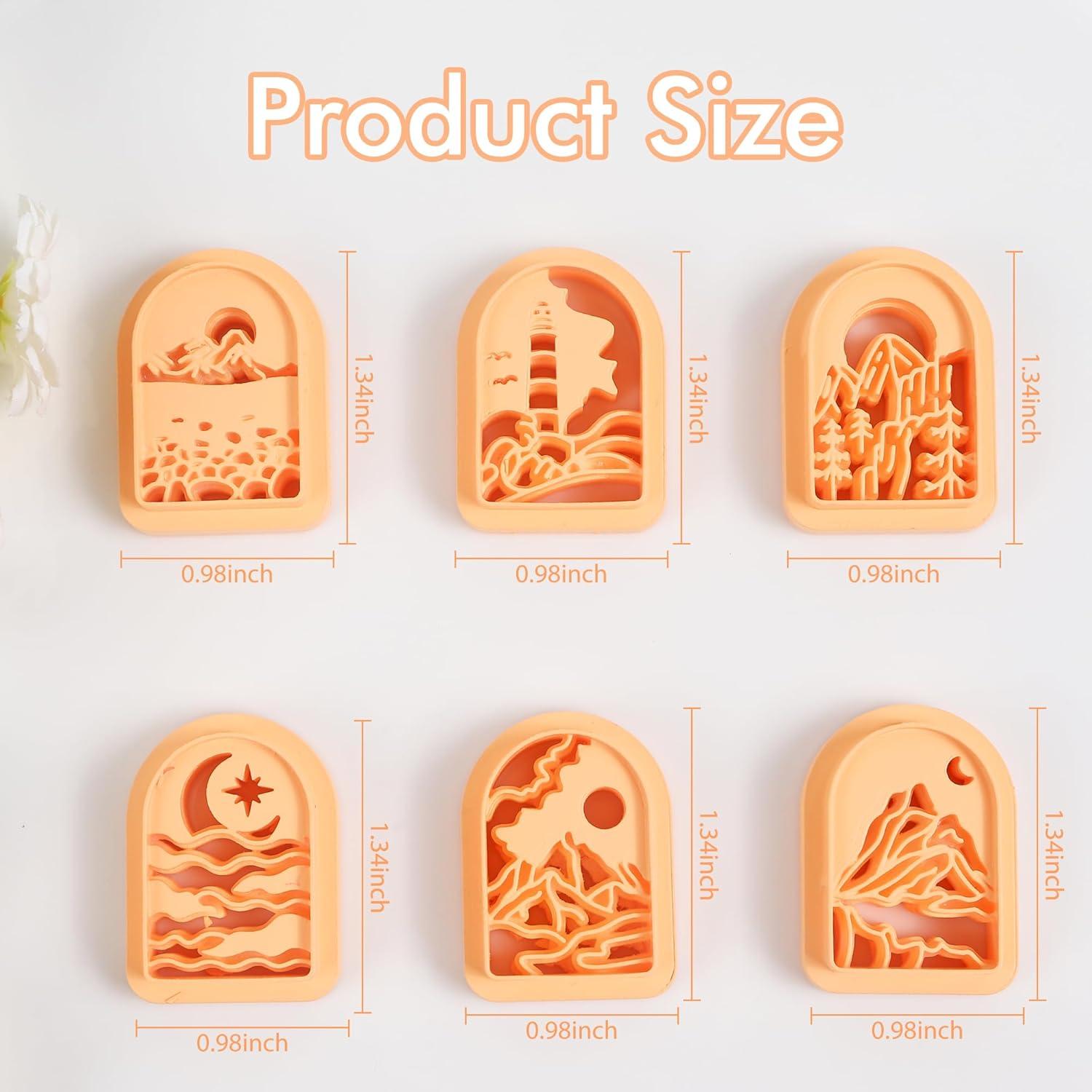 Cortadores de Arcilla Puocaon - Kit 6 Piezas Paisaje Montañoso