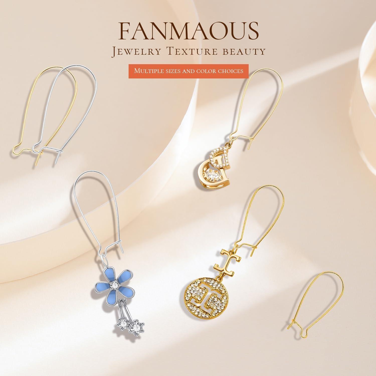 Ganchos de Alambre para Pendientes FANMAOUS 240 Pcs 25/38mm