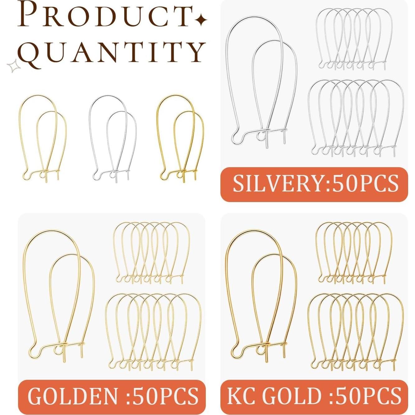 Ganchos de Alambre para Pendientes FANMAOUS 240 Pcs 25/38mm