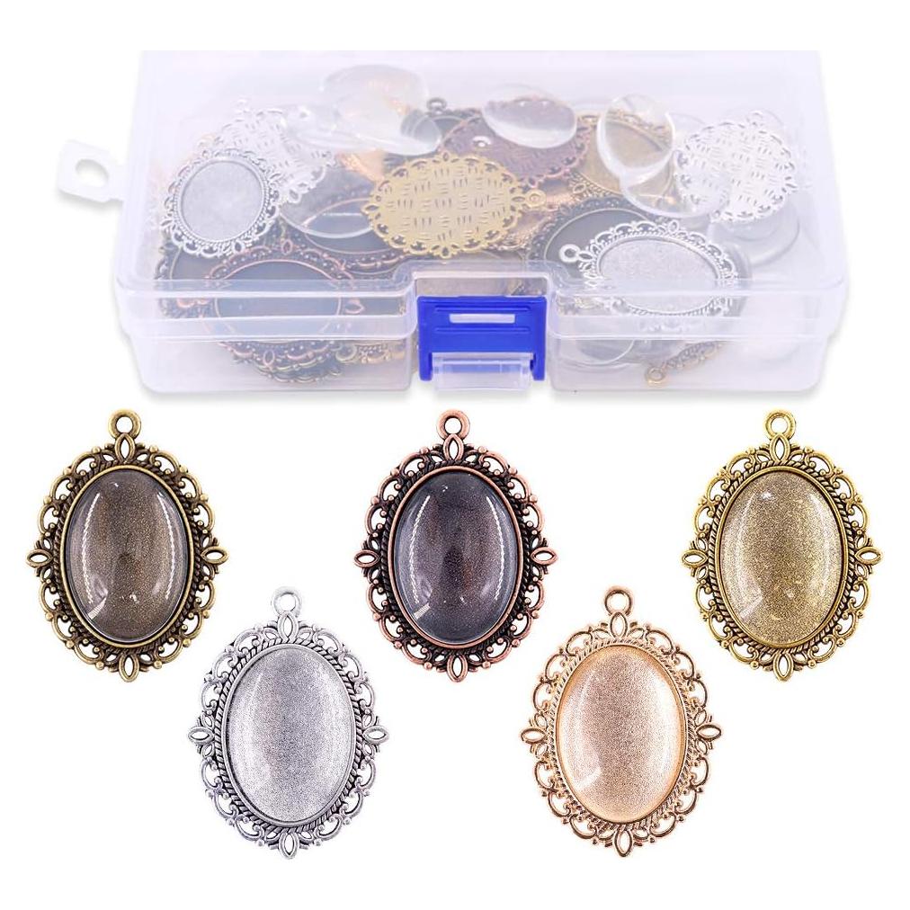 Conjunto de 70 Piezas de Bandejas y Baldosas Glarks para Joyería DIY