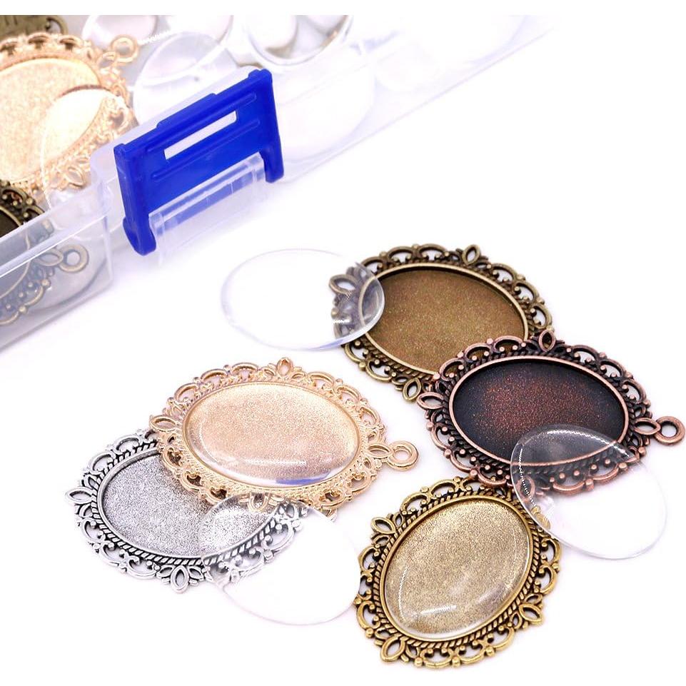 Conjunto de 70 Piezas de Bandejas y Baldosas Glarks para Joyería DIY