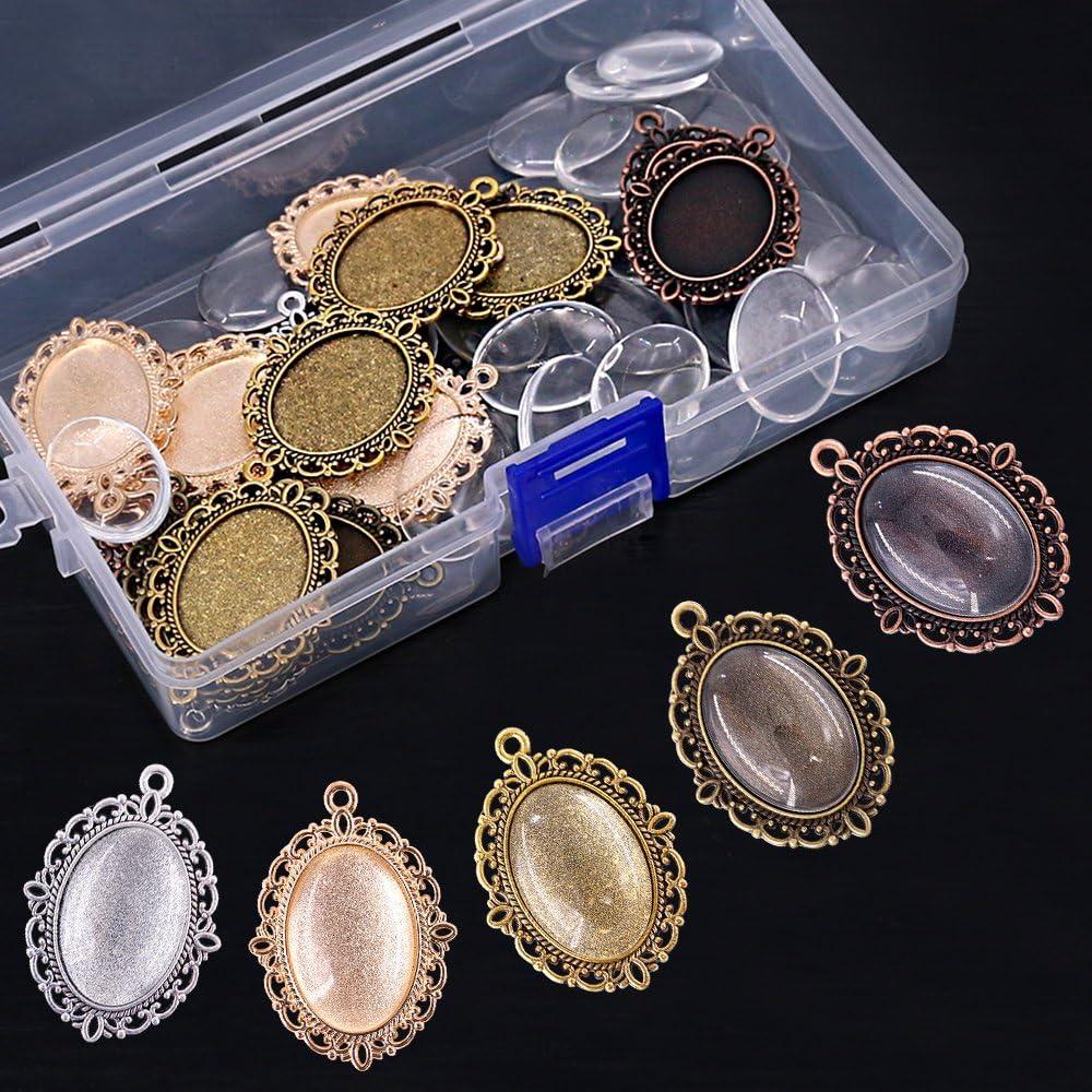 Conjunto de 70 Piezas de Bandejas y Baldosas Glarks para Joyería DIY