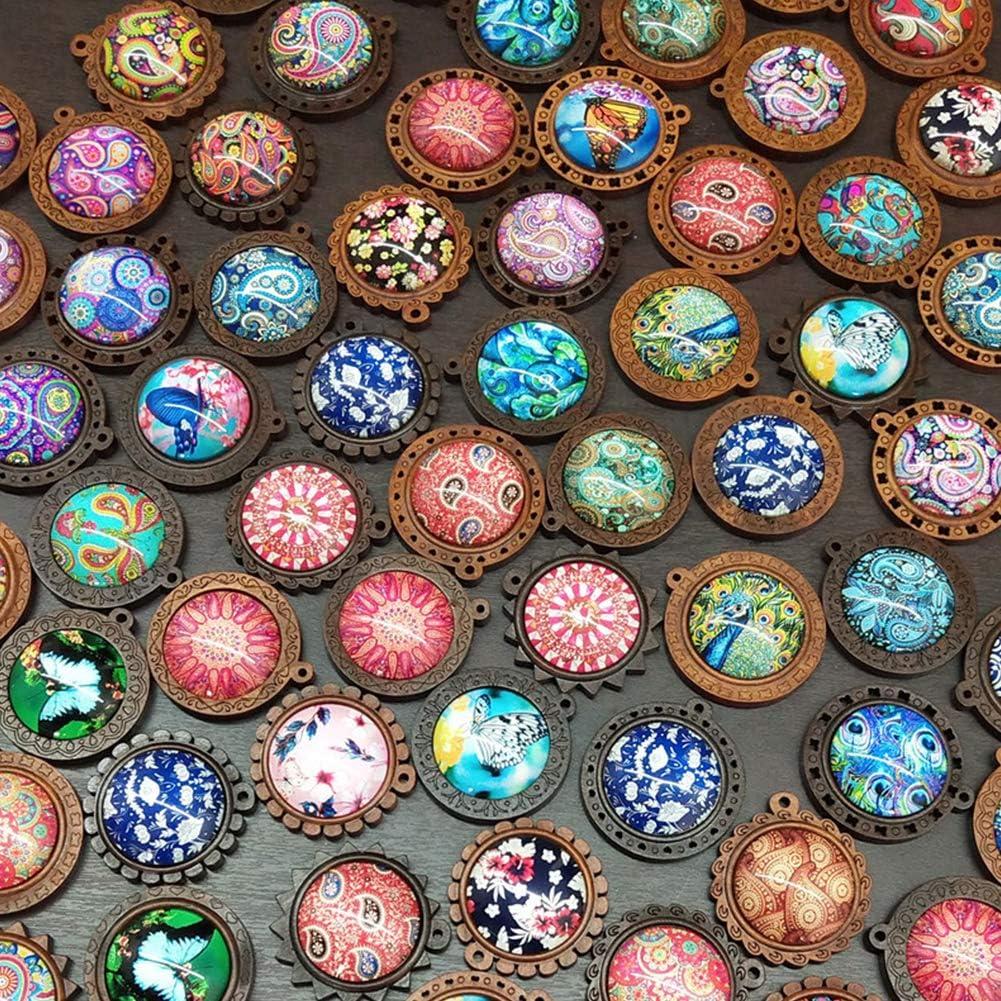 Set 36 Bandejas de Pendientes Redondas Dahi con Bezel DIY