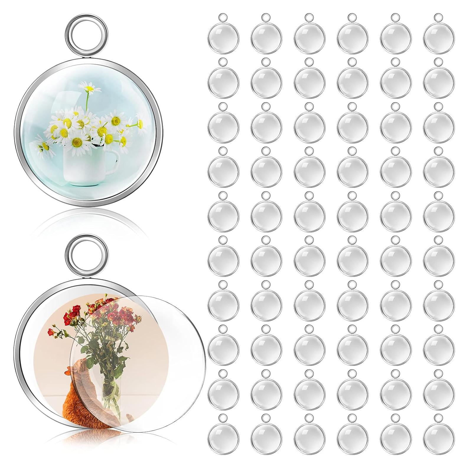 Kit de 120 Piezas Bases de Pendientes Hicarer 16mm Acero Inoxidable