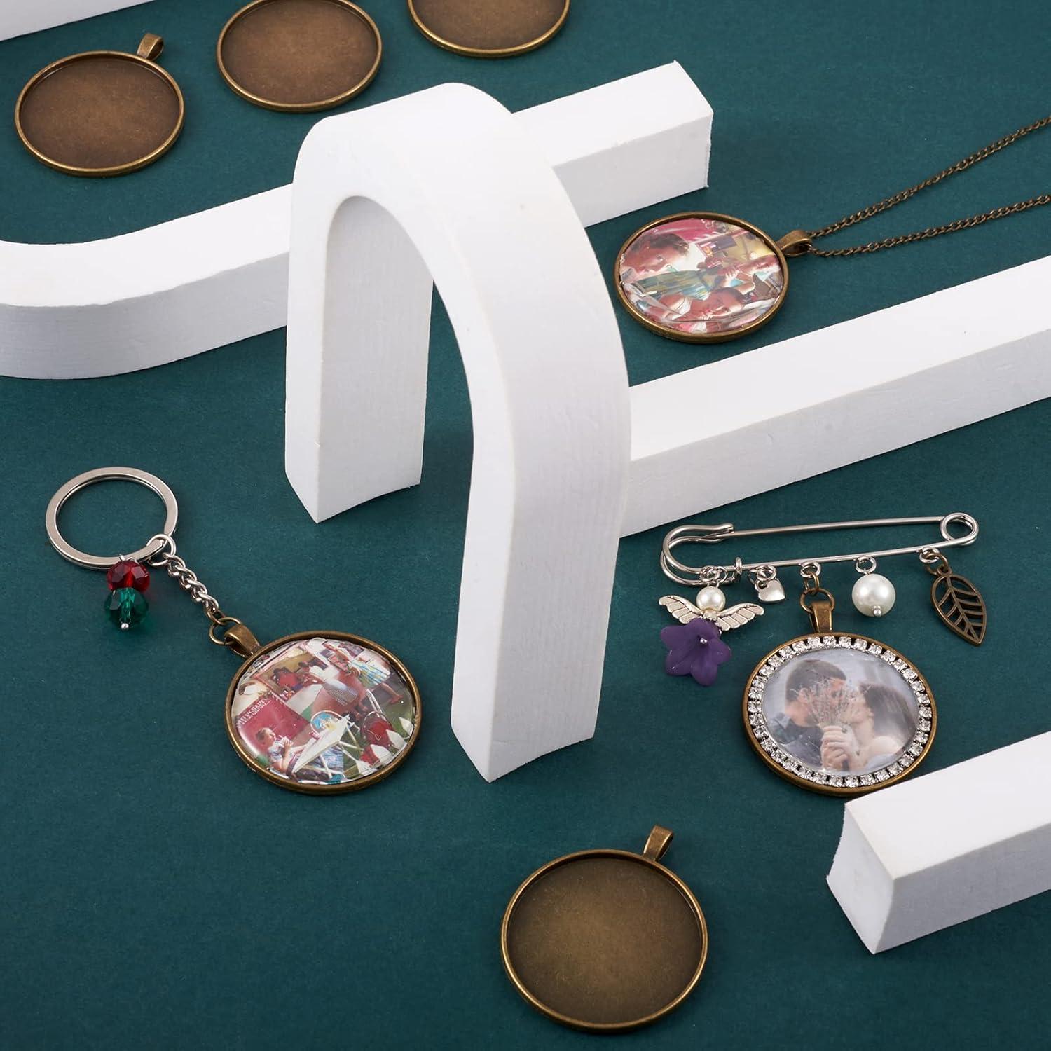 10 Piezas Configuraciones de Bezel Pandahall 40mm Bronce Vintage