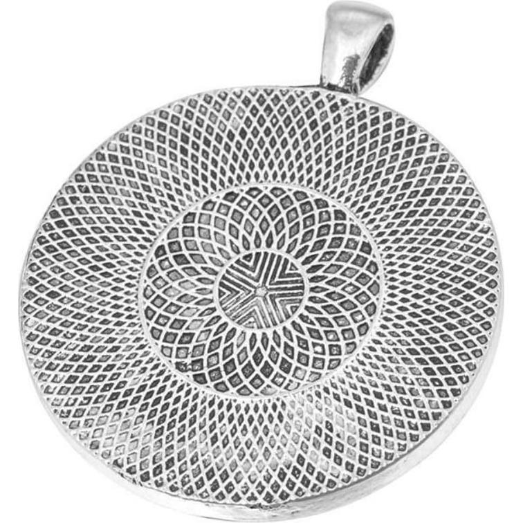 Bandejas Pendientes Redondas AKOAK 20 Piezas 35mm Plata Antigua