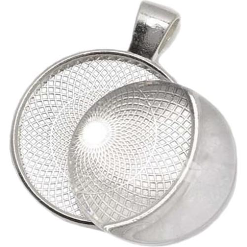 Juego de 40 Bandejas de Colgante Redondas Miraclekoo 25mm