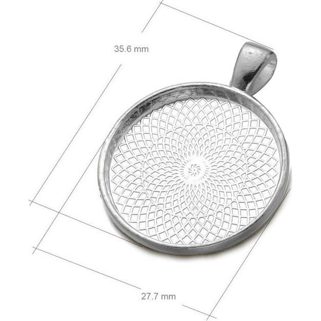Juego de 40 Bandejas de Colgante Redondas Miraclekoo 25mm