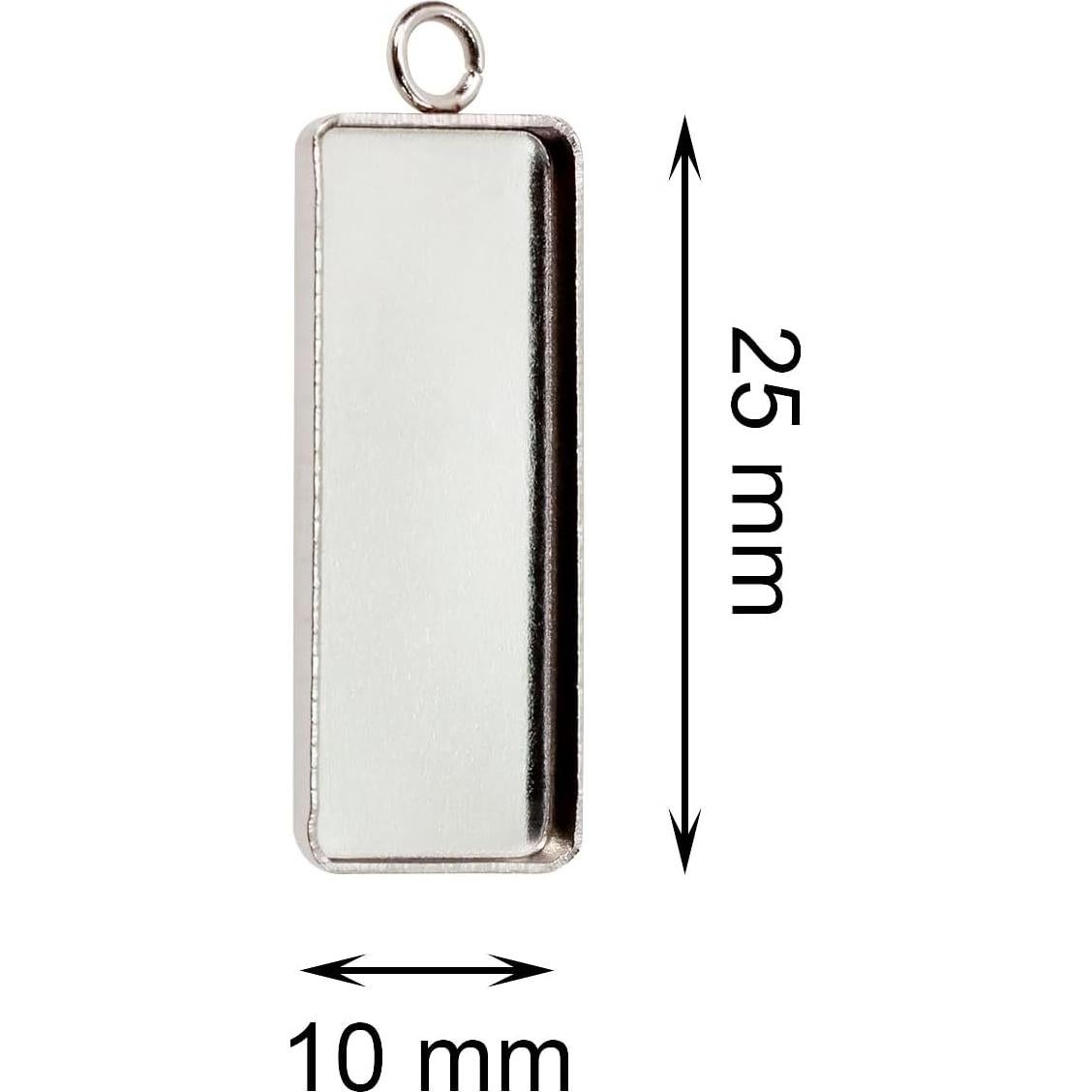 Bandejas Rectangulares de Acero Inoxidable Shapenty 25x10mm 50PCS