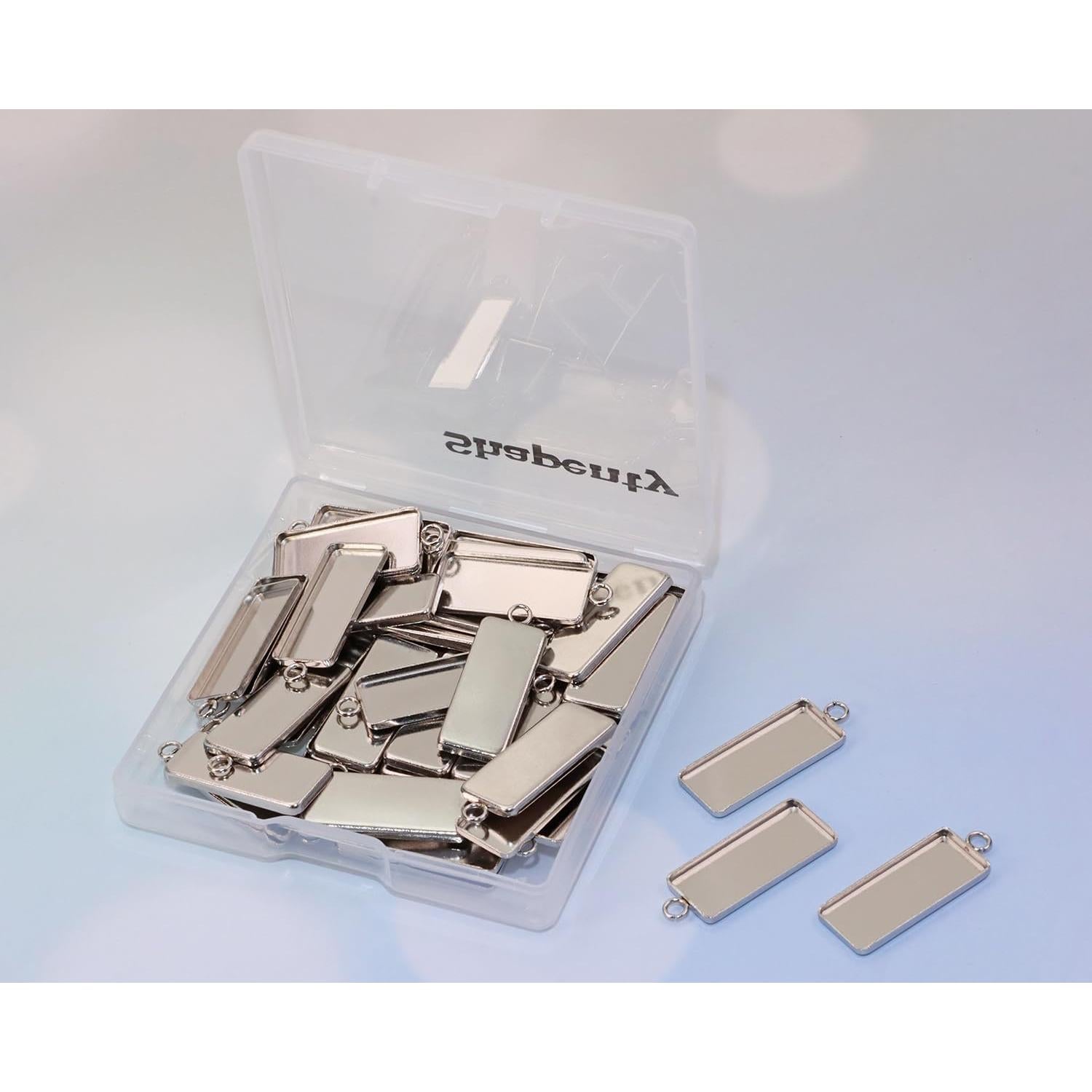 Bandejas Rectangulares de Acero Inoxidable Shapenty 25x10mm 50PCS