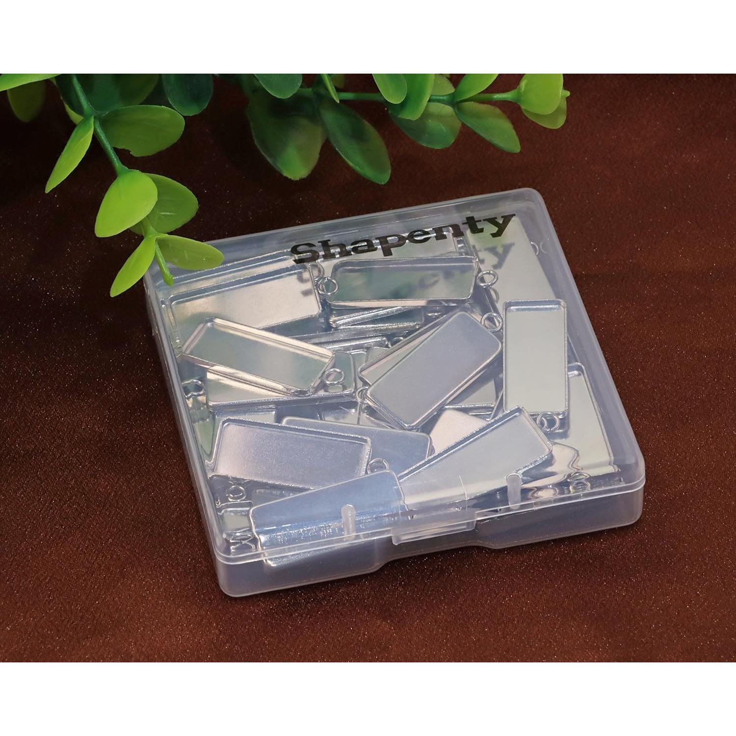 Bandejas Rectangulares de Acero Inoxidable Shapenty 25x10mm 50PCS