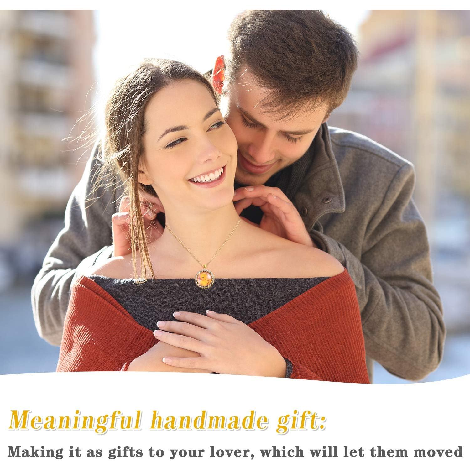 12 Bandejas de Colgante Redondas Jetec 25 mm con Cabochones