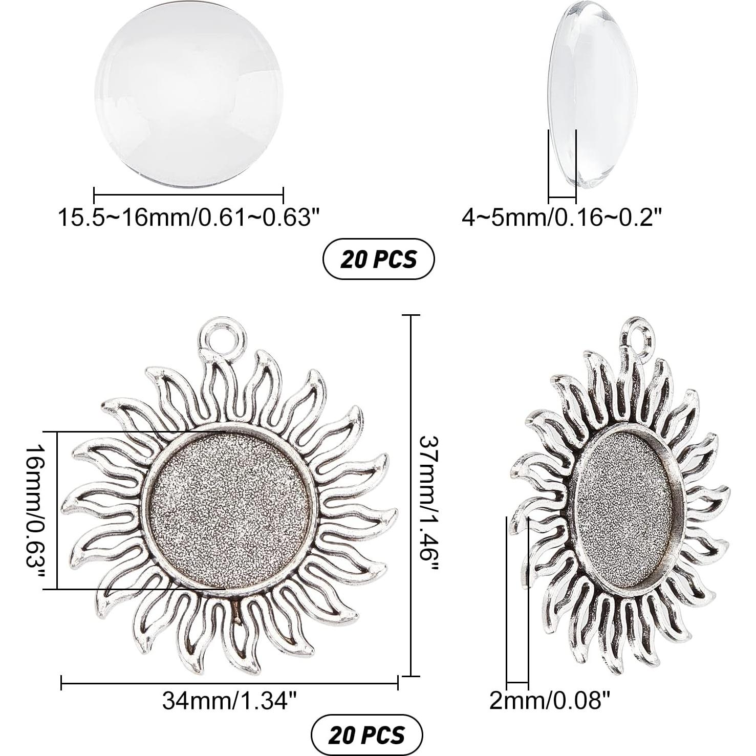 Bandejas de Colgante Girasol 40 Pcs Aleación Arricraft