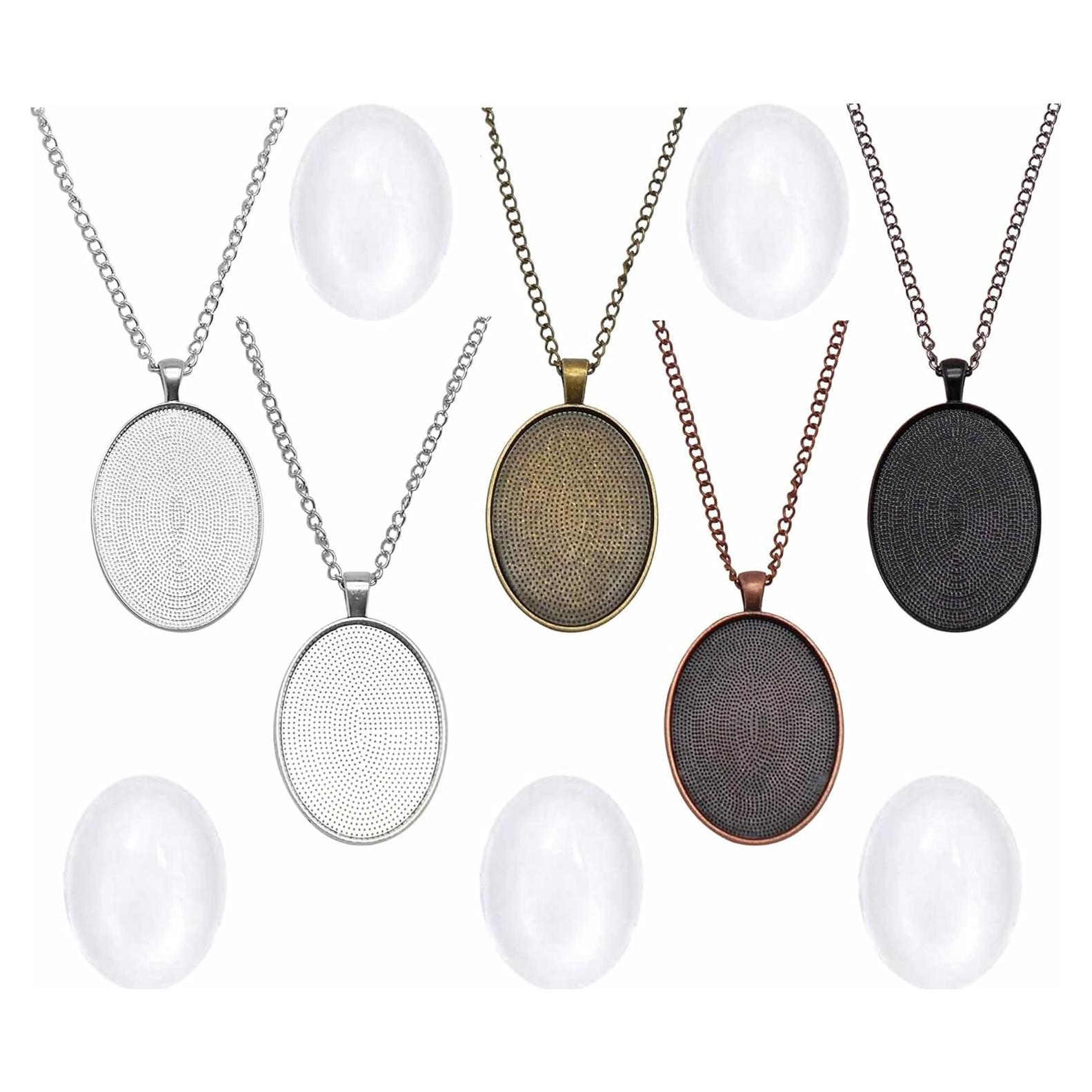 Kit de Joyería DIY Julie Wang 10 Juegos Bezel 40x30mm