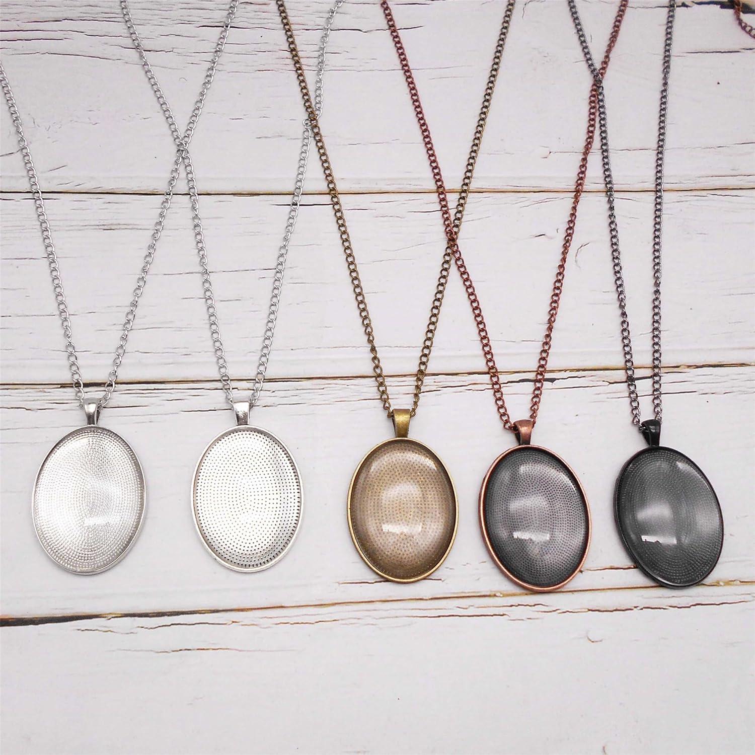 Kit de Joyería DIY Julie Wang 10 Juegos Bezel 40x30mm