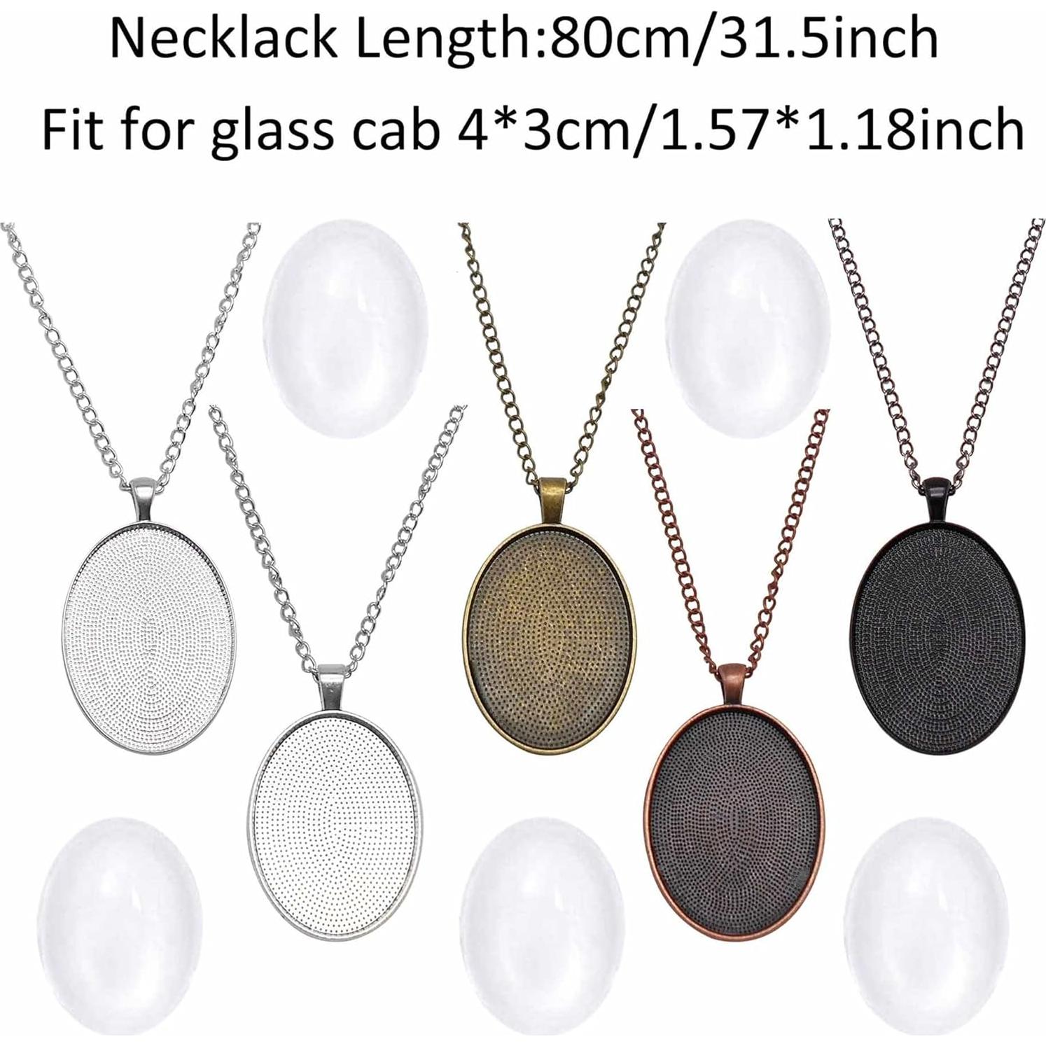 Kit de Joyería DIY Julie Wang 10 Juegos Bezel 40x30mm