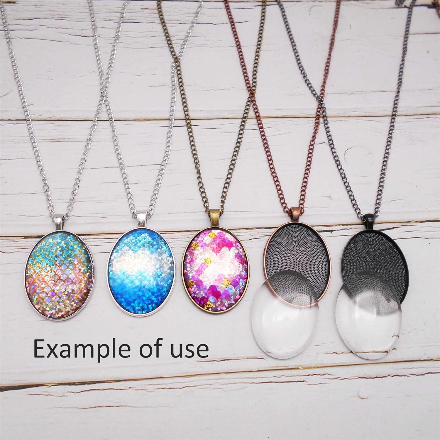 Kit de Joyería DIY Julie Wang 10 Juegos Bezel 40x30mm