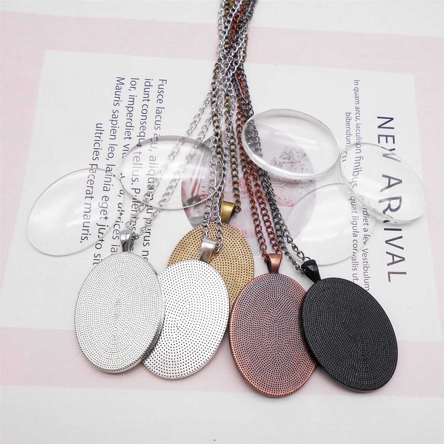 Kit de Joyería DIY Julie Wang 10 Juegos Bezel 40x30mm