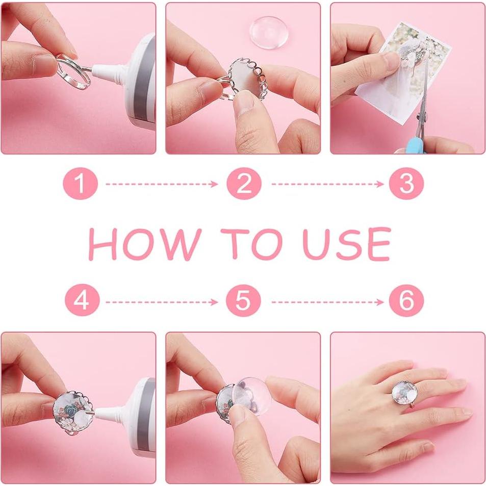 Bandejas de Cabochón Redondas Planas 20mm UNICRAFTALE 100pcs