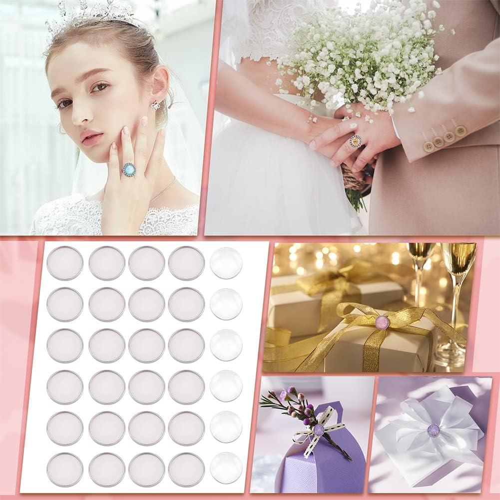 Bandejas de Cabochón Redondas Planas 20mm UNICRAFTALE 100pcs