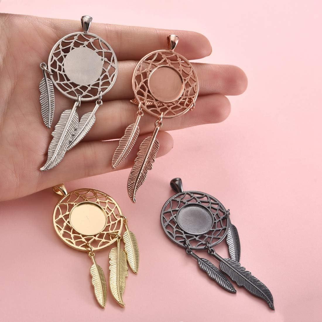 Kit de Joyería LANBEIDE 60 Piezas - Colgantes Bezel y Cabochones