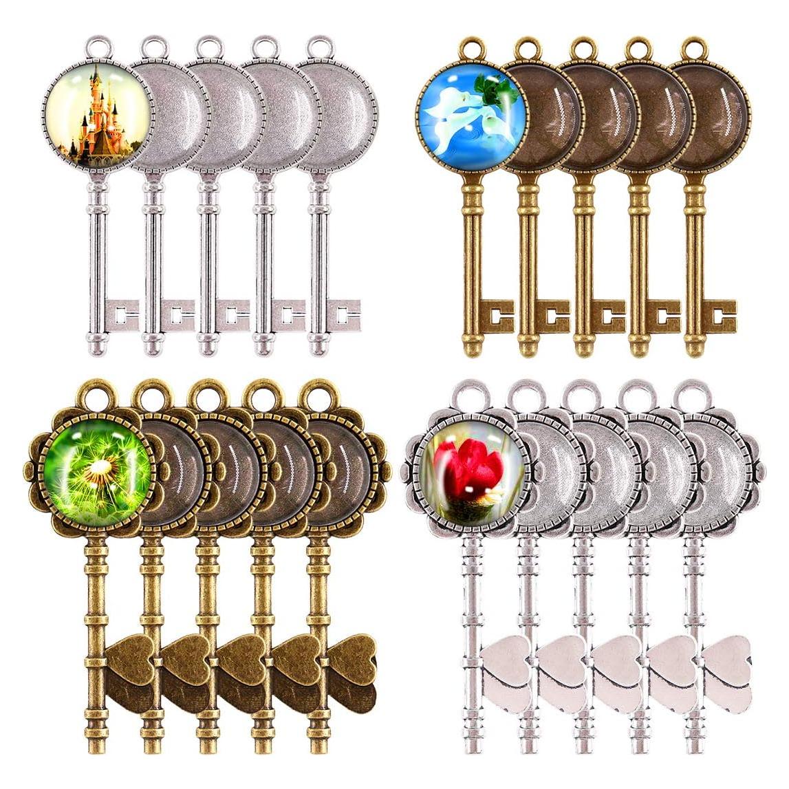 Conjunto de 48 bandejas colgantes vintage Glarks con azulejos