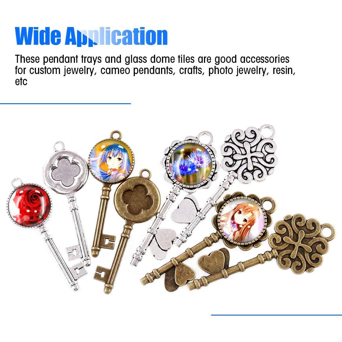 Conjunto de 48 bandejas colgantes vintage Glarks con azulejos