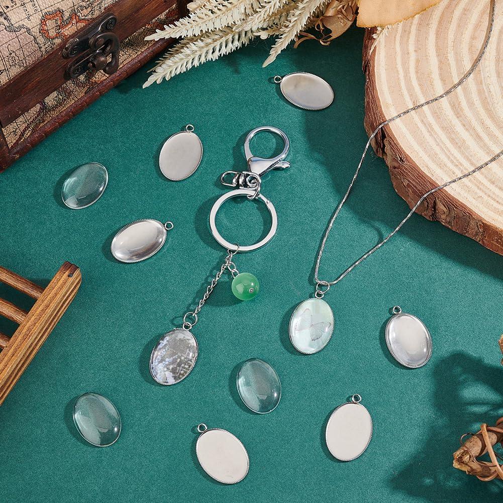 Kit de Bandejas Bezel Ovaladas PH PandaHall 20 Piezas