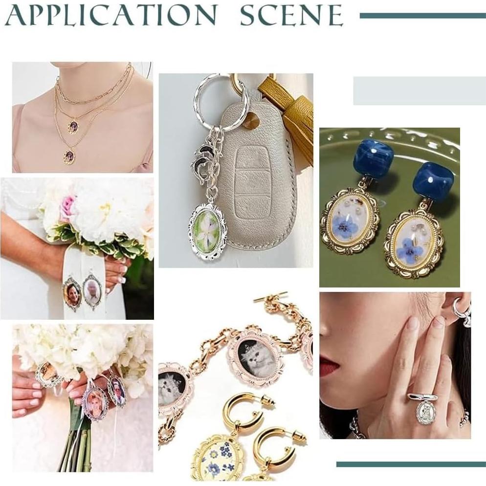 Kit de Bandejas Bezel Ovaladas PH PandaHall 20 Piezas