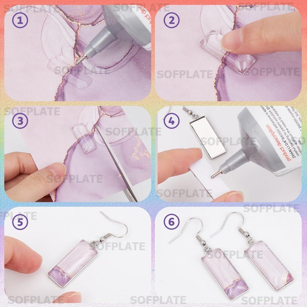 Kit de Aretes Colgantes DIY SOFPLATE 60 Piezas Acero Inoxidable