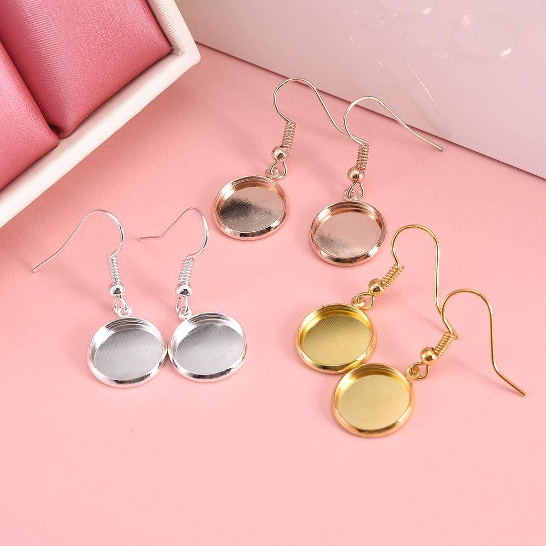 Ganchos de Aretes LANBEIDE 12mm 84 Pcs 7 Colores Joyería DIY