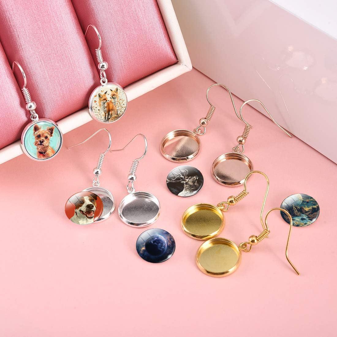 Ganchos de Aretes LANBEIDE 12mm 84 Pcs 7 Colores Joyería DIY