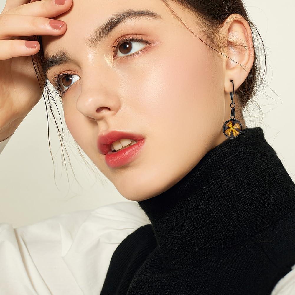 Beebeecraft 40 Piezas Pendientes Redondos 12mm Acero Inoxidable