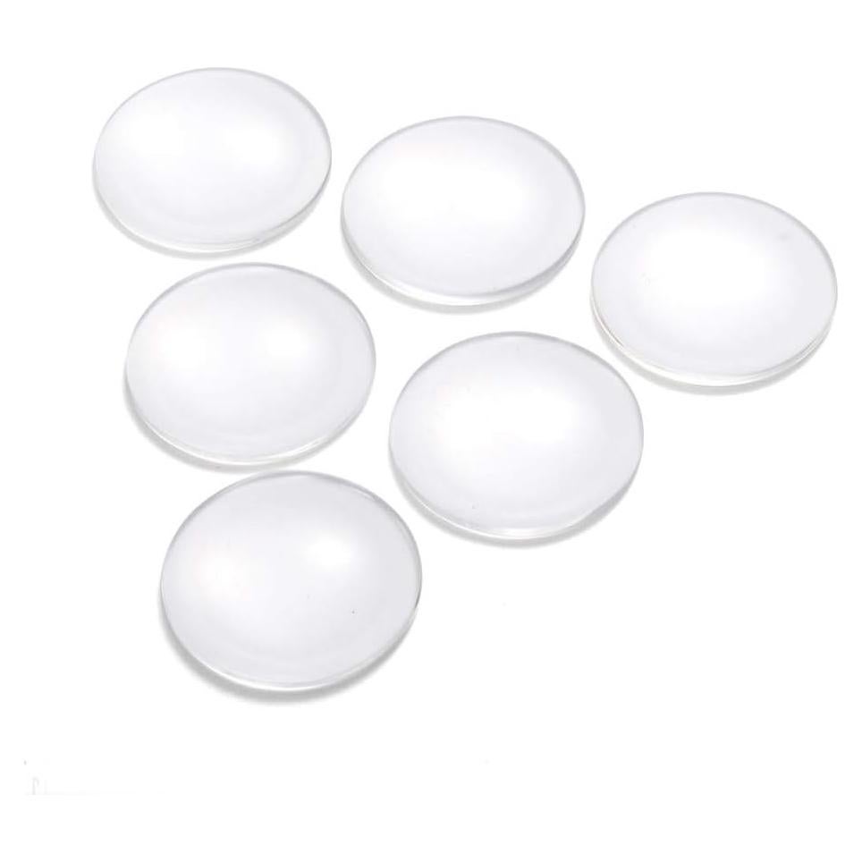 Cabochones de Vidrio Craftdady 50Pcs 35mm Transparente Claro