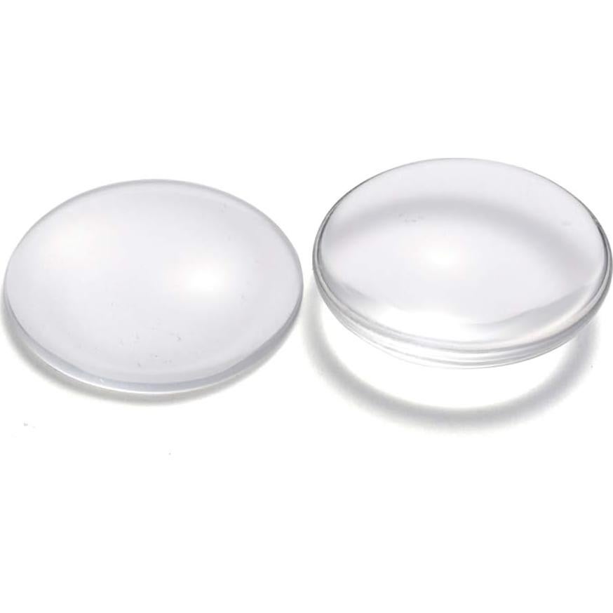 Cabochones de Vidrio Craftdady 50Pcs 35mm Transparente Claro