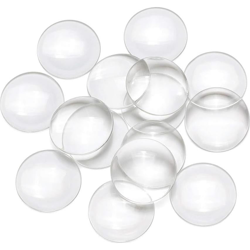Cabochones de Vidrio Craftdady 50Pcs 35mm Transparente Claro