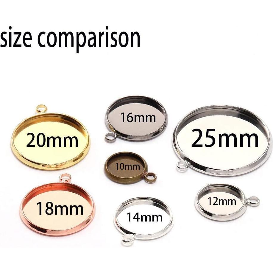 20 Piezas Base de Cabochón Redonda Juroicessry 25mm Bronce Antiguo