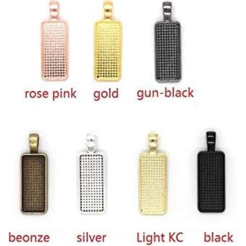 30 Cabochones Rectangulares 10x25mm Base Joyería DIY SHUNAE