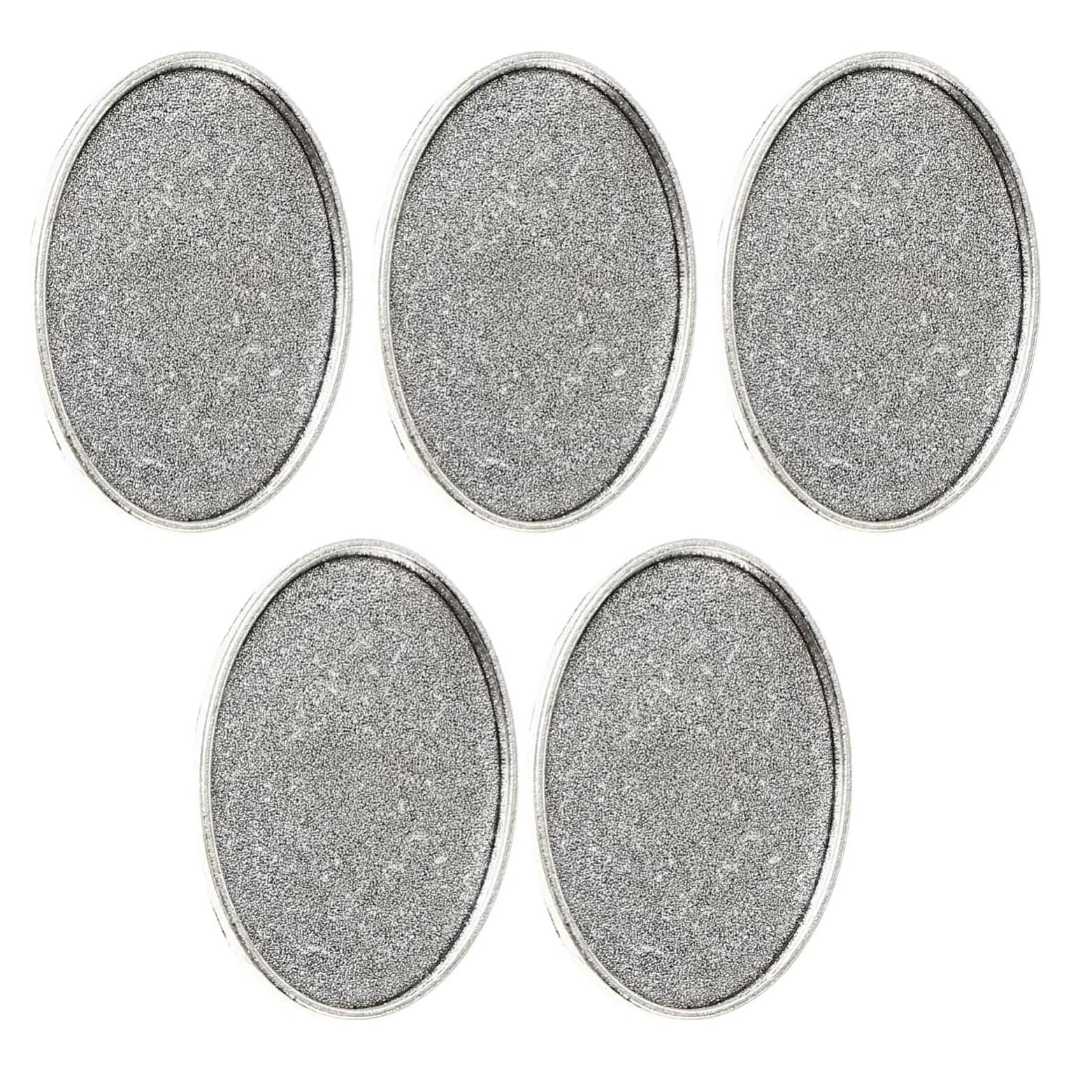 5 Broches Base de Cabochón Redonda Milisten 25mm Plata