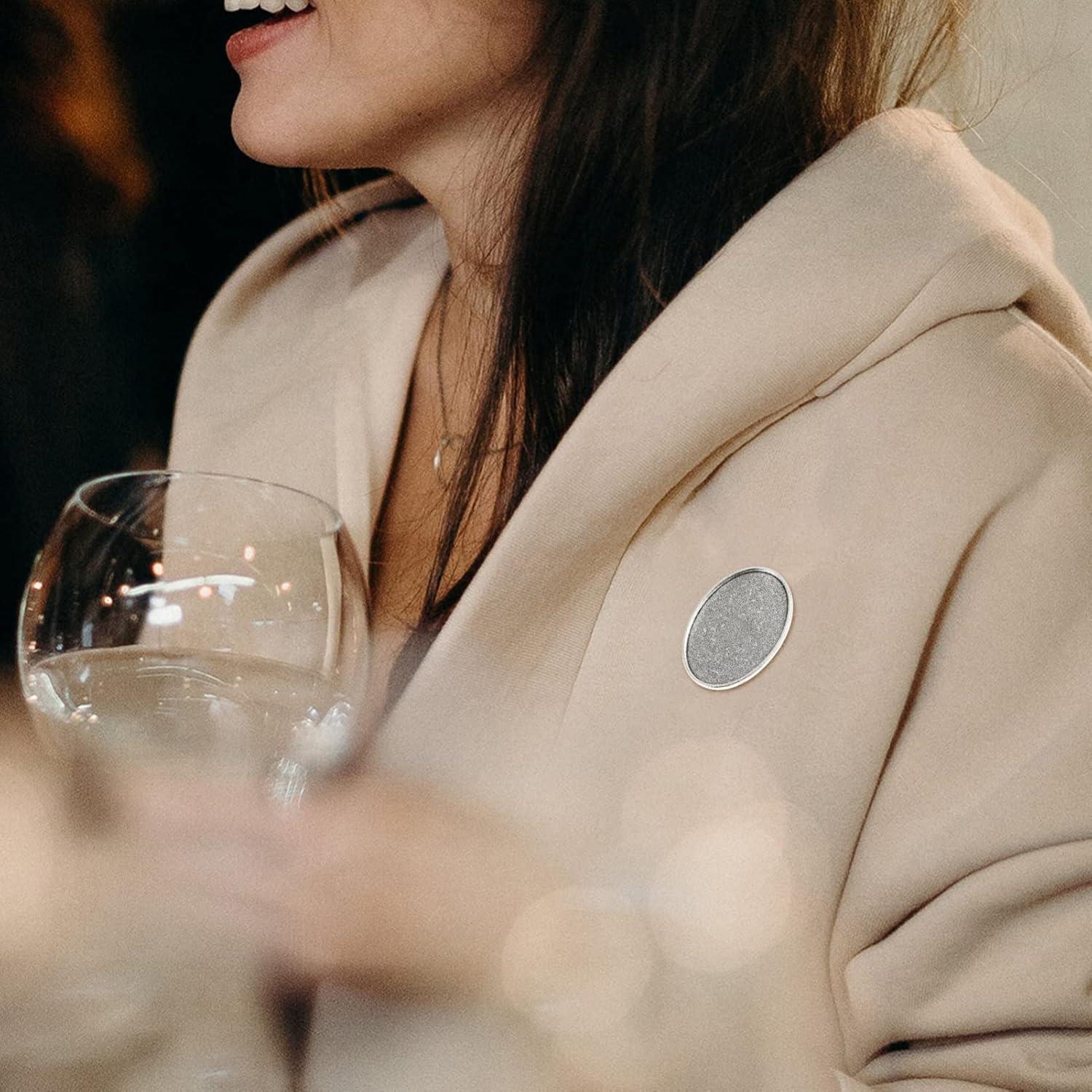 5 Broches Base de Cabochón Redonda Milisten 25mm Plata